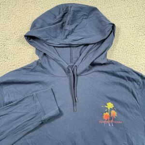 Vineyard Vines Shirt Mens M Blue Long Sleeve Hoodie Logo Cotton‎ Casual